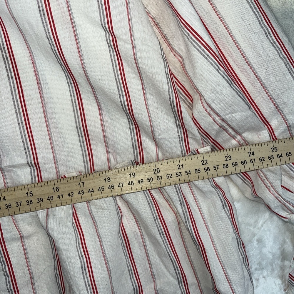 Zara Dress‎ Womens S Ivory Striped Peasant Boho Bohemian Beach Minimalist Retro - Picture 6 of 14